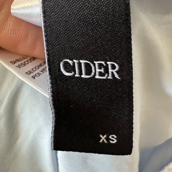 NWOT CIDER Womens Jacquard Floral Pearl Straps Mini Dress in Light Blue Size XS - Picture 6 of 10